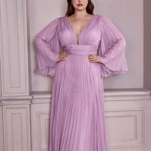 LAVENDER COLOR MOTHER OF BRIDE/ GROOM EVENING FORMAL LONG SLEEVE CHIFFON CD242